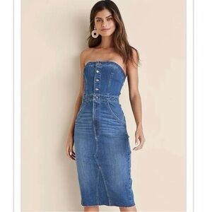 Sincerely Jules blue denim button front sleeveless denim jumper size S·
NWT